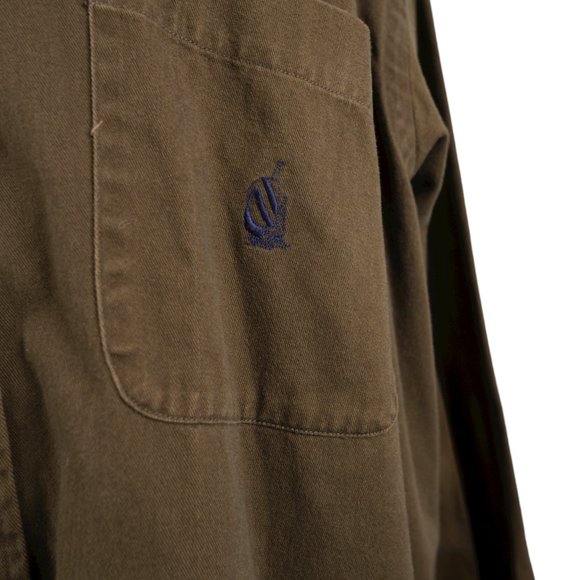 Vintage Nautica Men's XL Long Sleeve Button Down Shirt Brown - Picture 6 of 11
